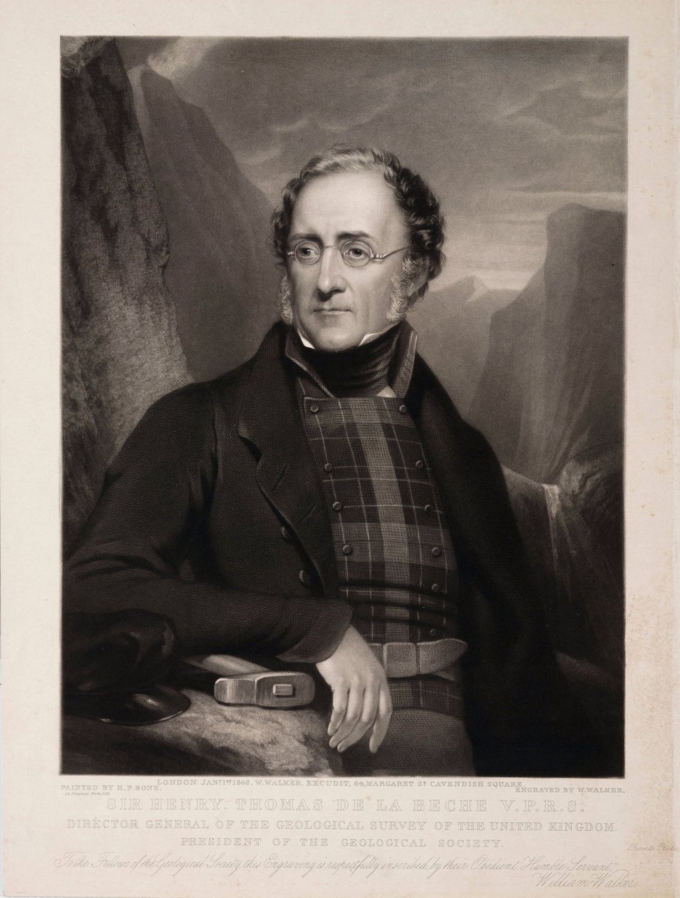 Sir Henry Thomas de la Beche, VPRS, geolog autorstwa Unbekannt