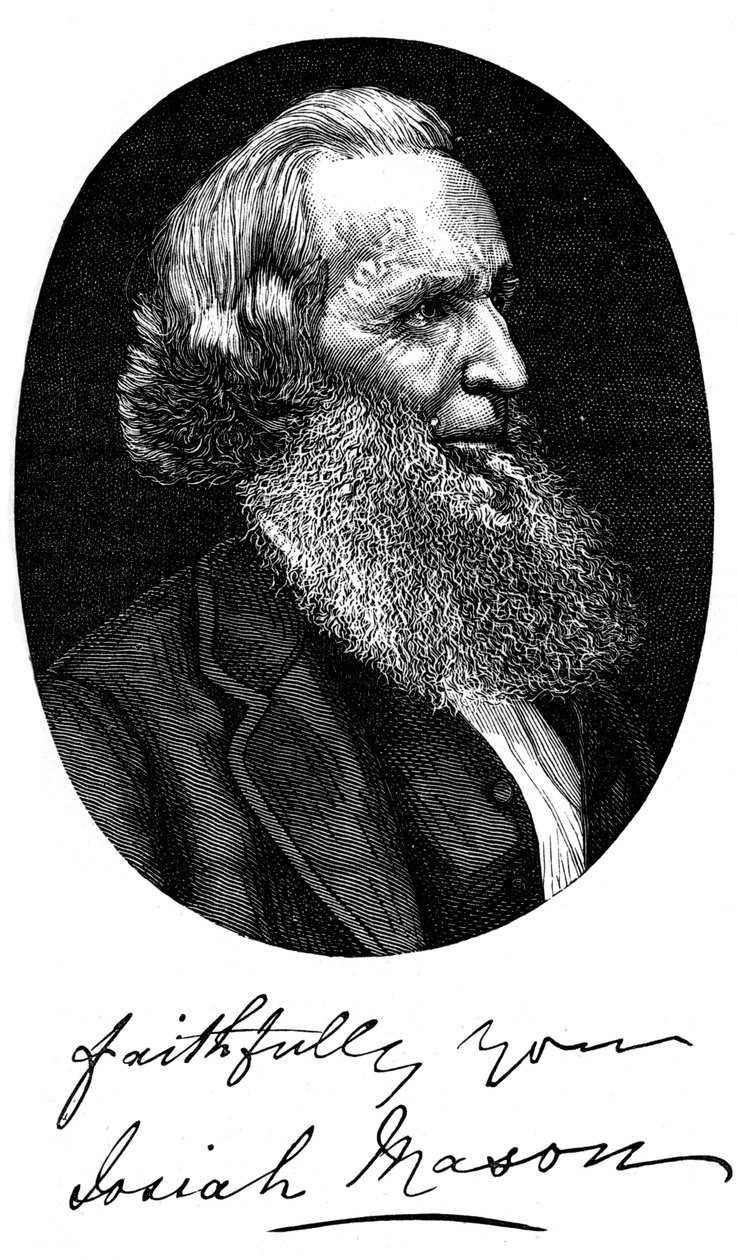 Sir Josiah Mason, angielski producent piór, ok. 1880 r. autorstwa Unbekannt