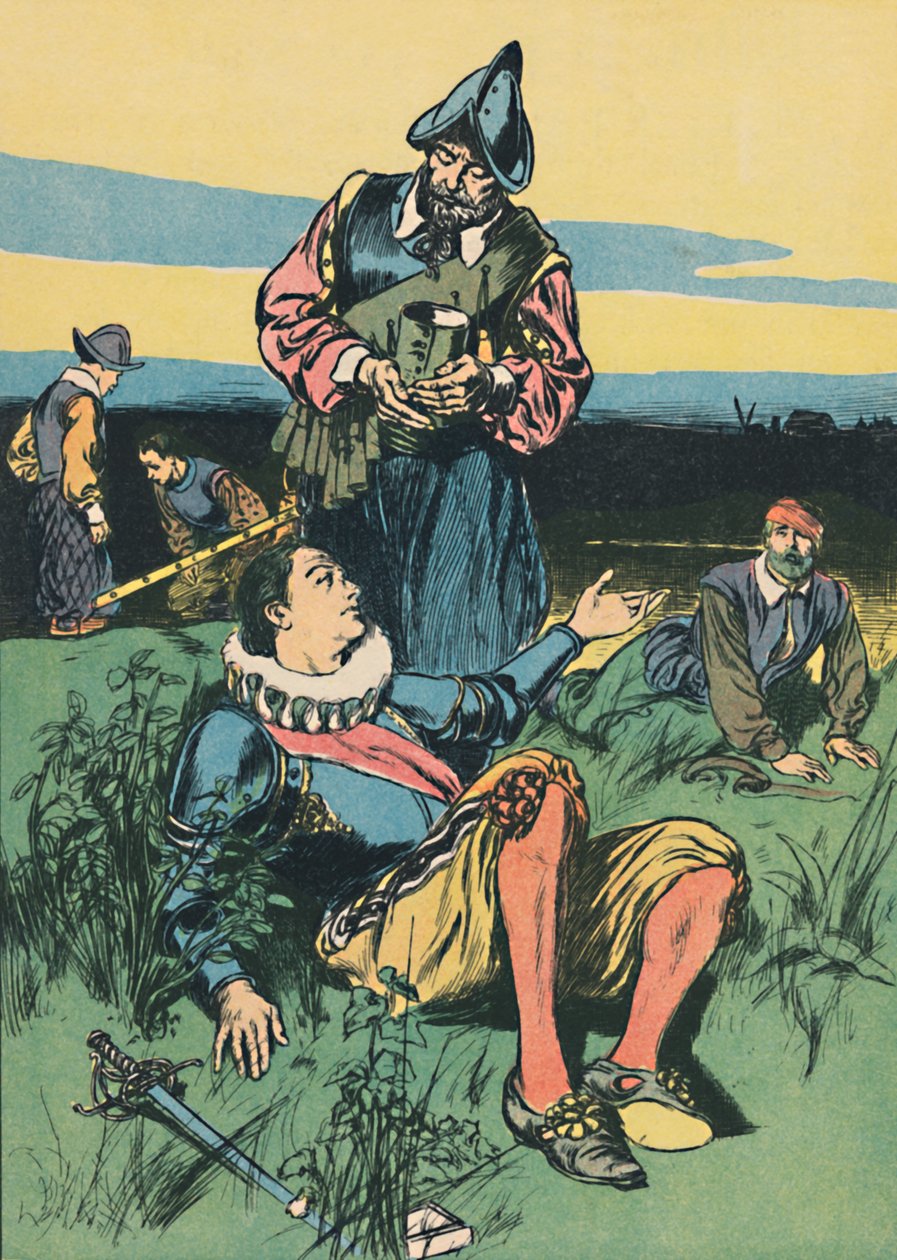 Sir Philip Sidney i umierający żołnierz, ok. 1907 r. autorstwa Unbekannt