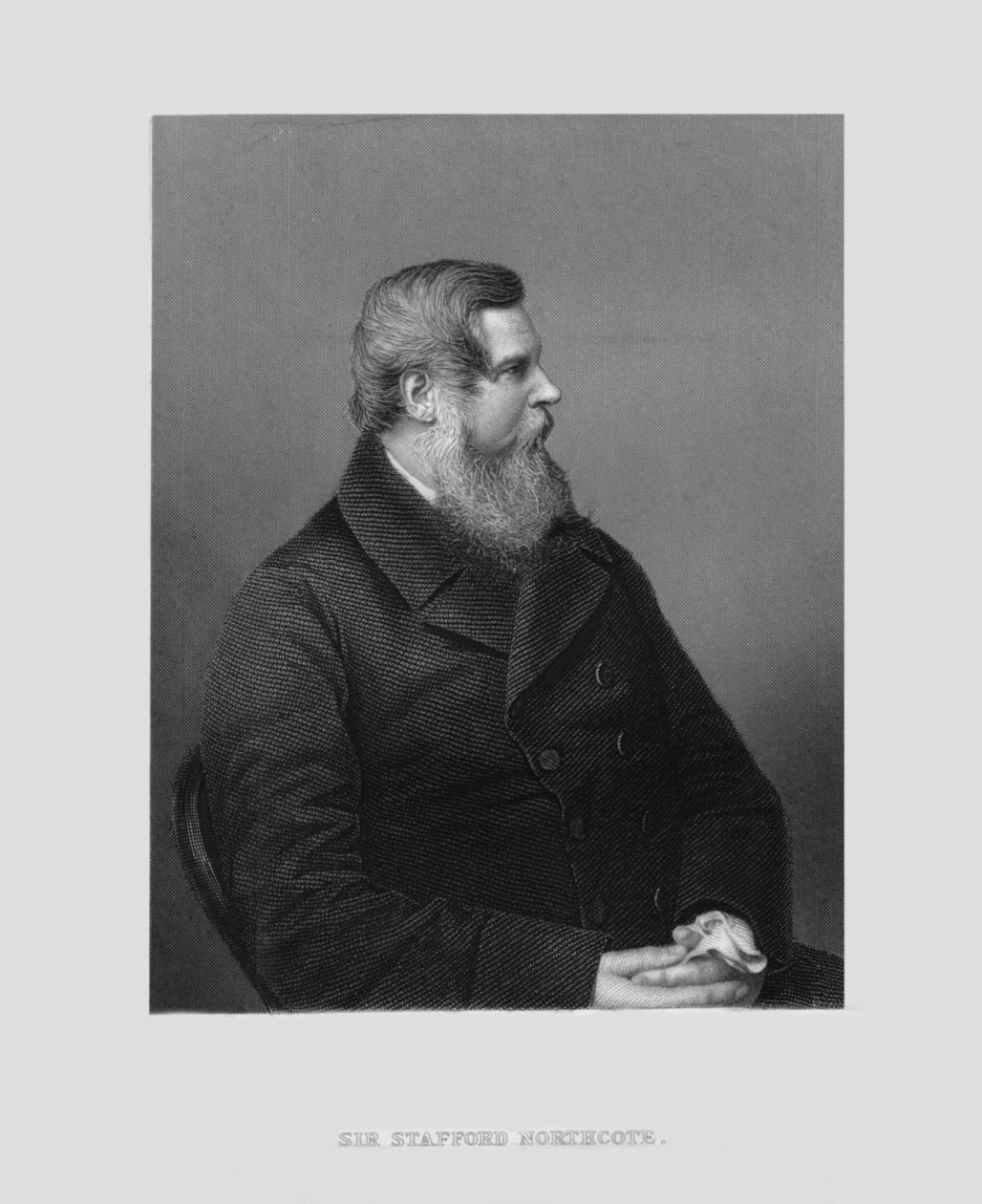 Sir Stafford Northcote. autorstwa Unbekannt