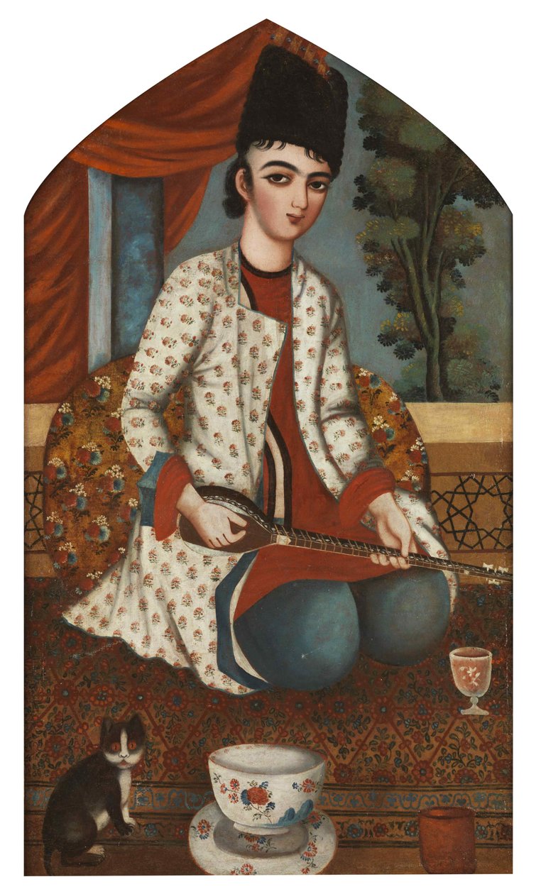 Sitar player, ok. 1830-1840. autorstwa Unbekannt