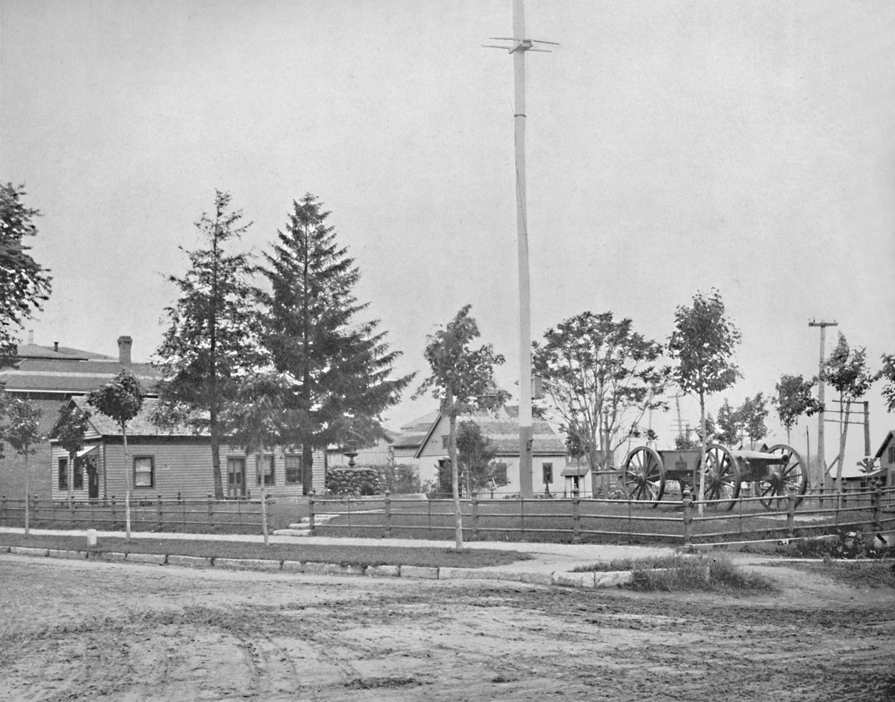 Miejsce starego fortu Wayne, Indiana, c1897. autorstwa Unbekannt