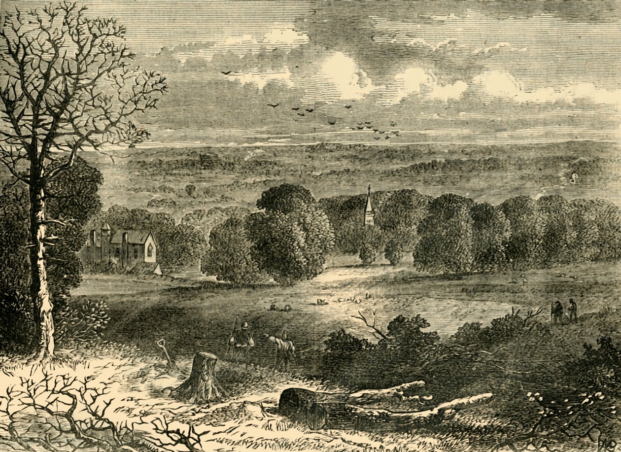 Miejsce Kryształowego Pałacu w 1852 r., ok. 1878 r. autorstwa Unbekannt