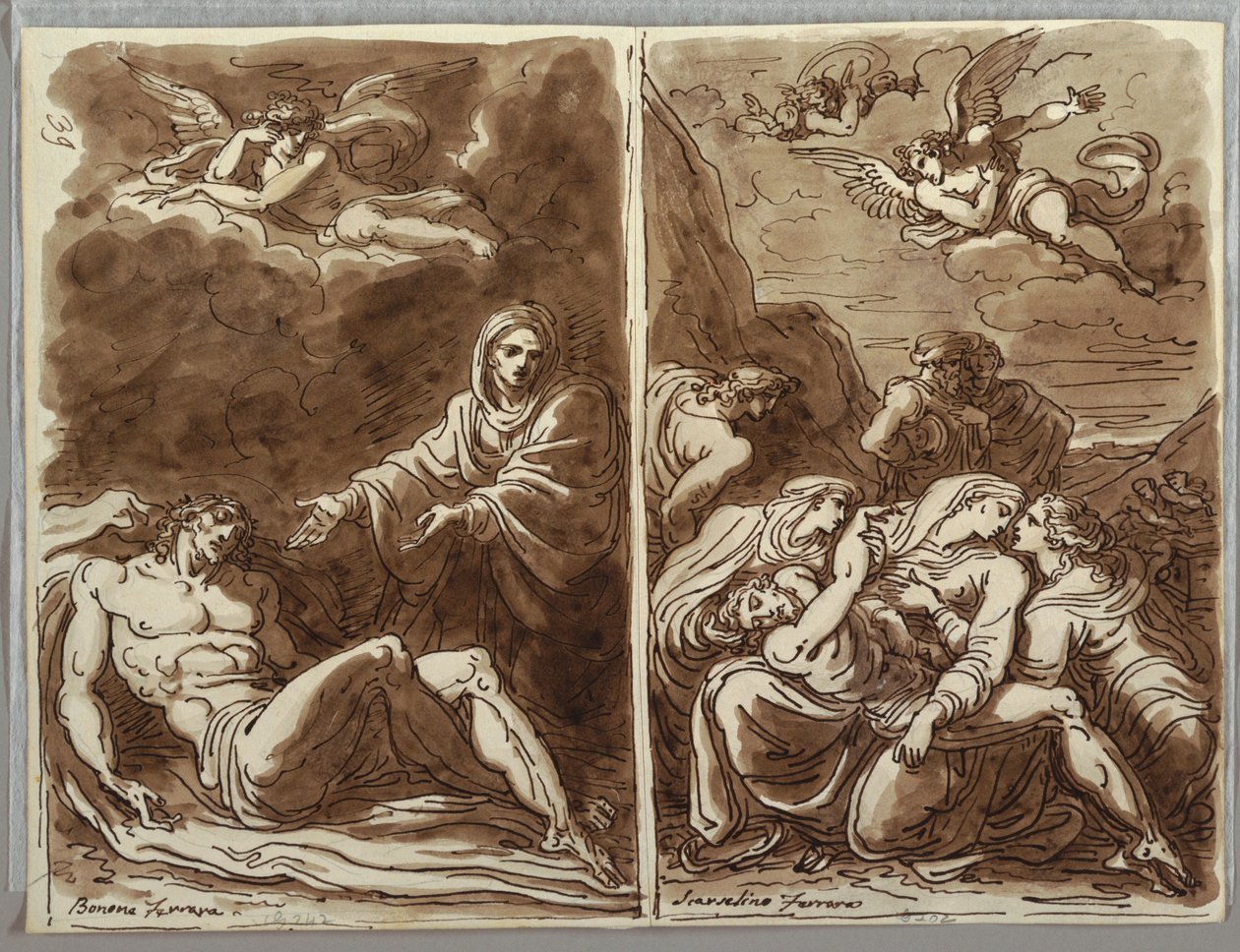 Sketchbook Folio, Lament nad ciałem autorstwa Unbekannt