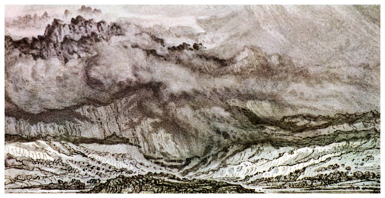 Snowdon, zbliżająca się burza, 1853 1956 autorstwa Unbekannt