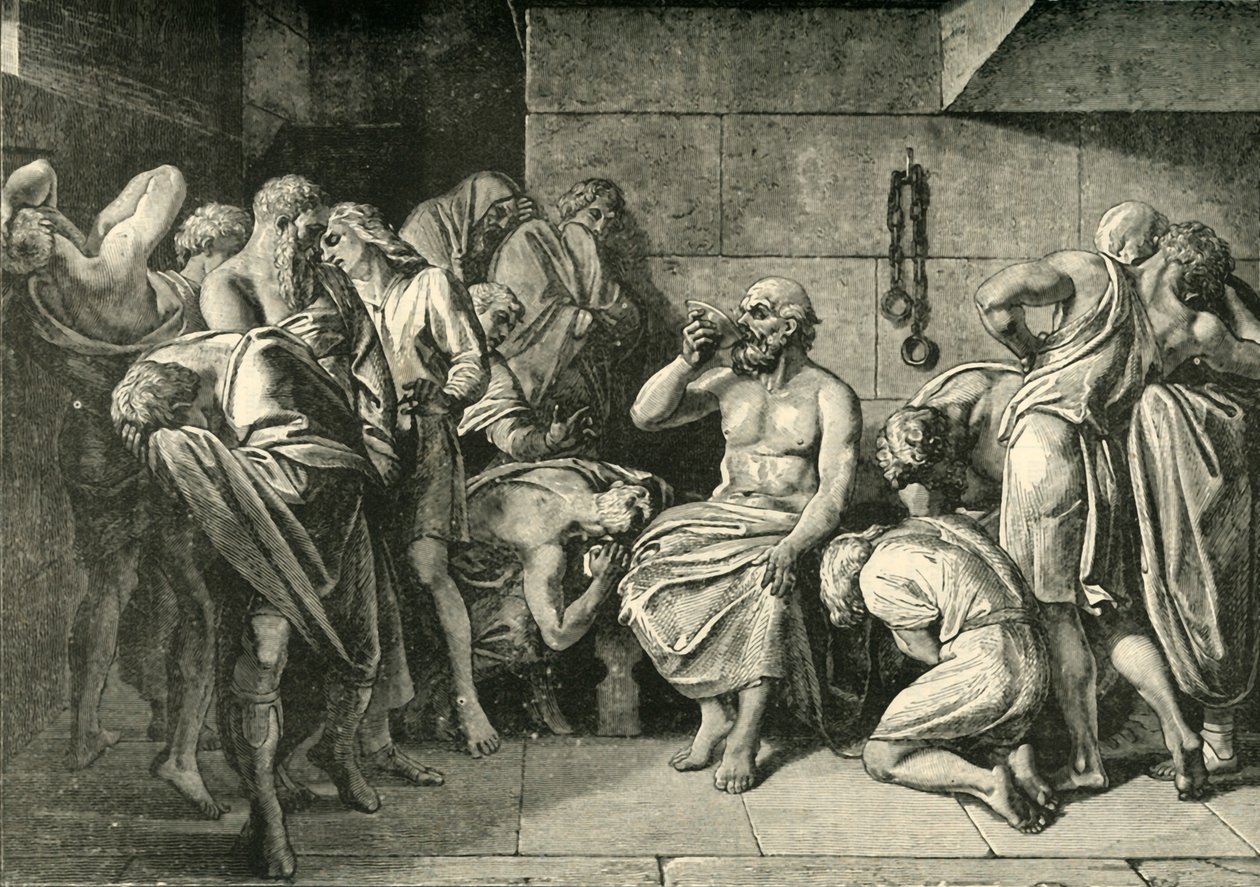 Sokrates pijący cykutę, 1890. autorstwa Unbekannt