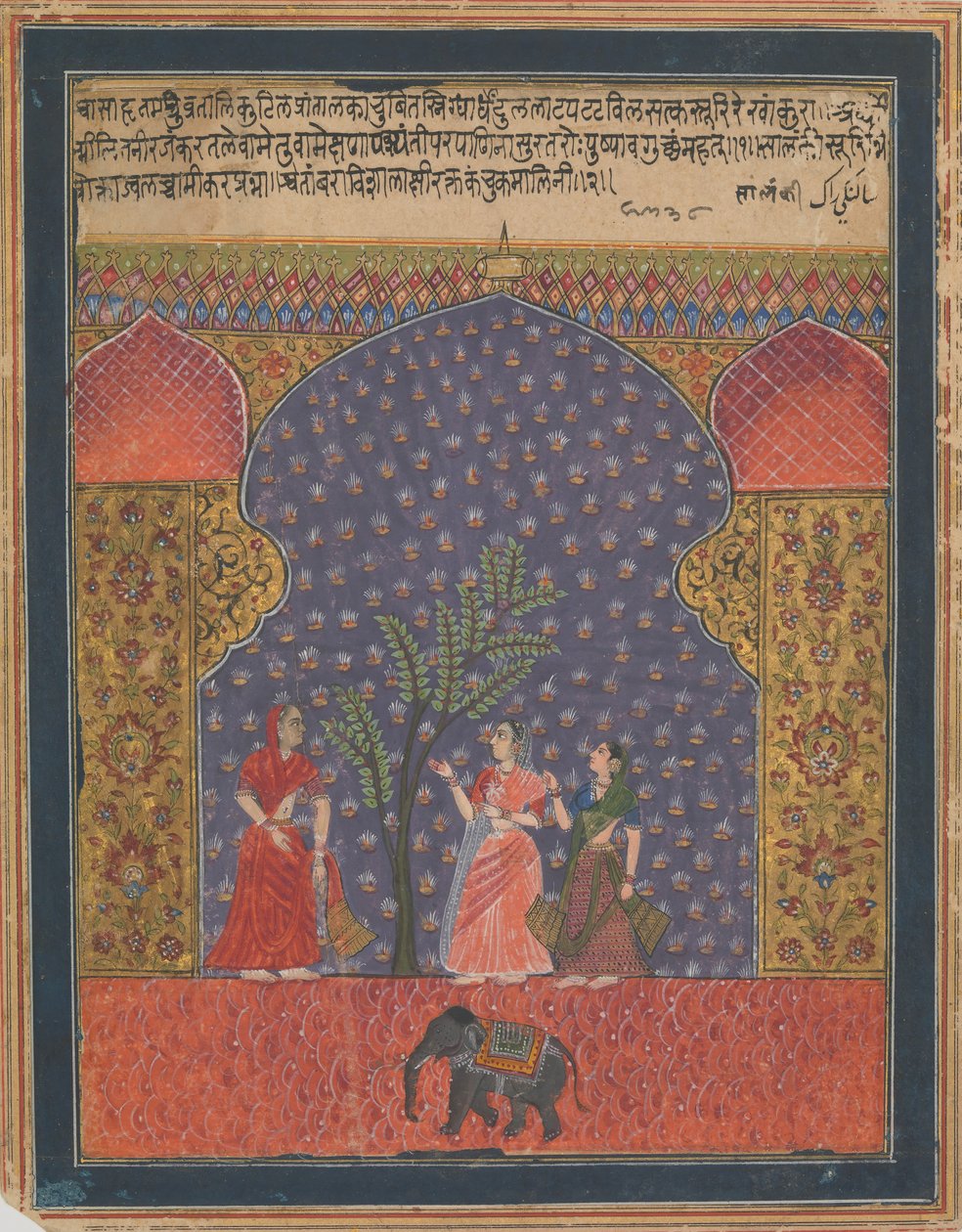Solanki Raga, Folio z Ragamali, ca. 1590. autorstwa Unbekannt