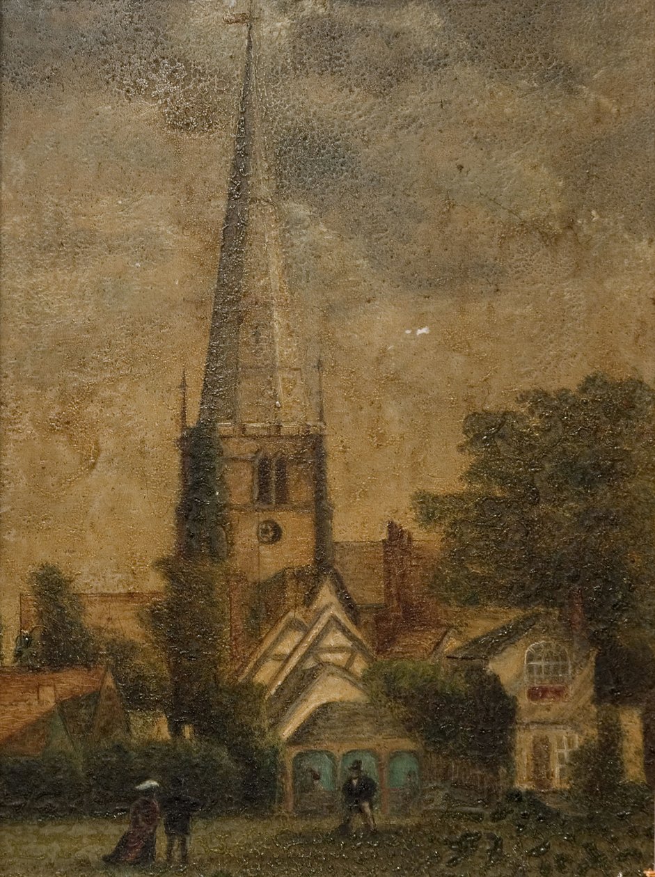 Kościół Solihull, 1870. Solihull, West Midlands. autorstwa Unbekannt