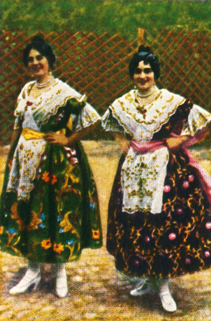 Hiszpanki w tradycyjnych strojach, ok. 1928 r. autorstwa Unbekannt