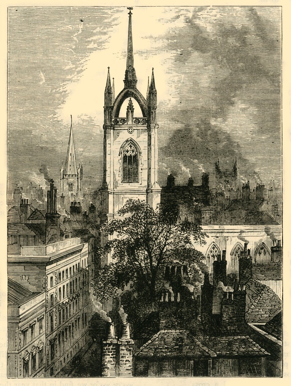 St. Dunstans-in-the-East, ok. 1872 r. autorstwa Unbekannt