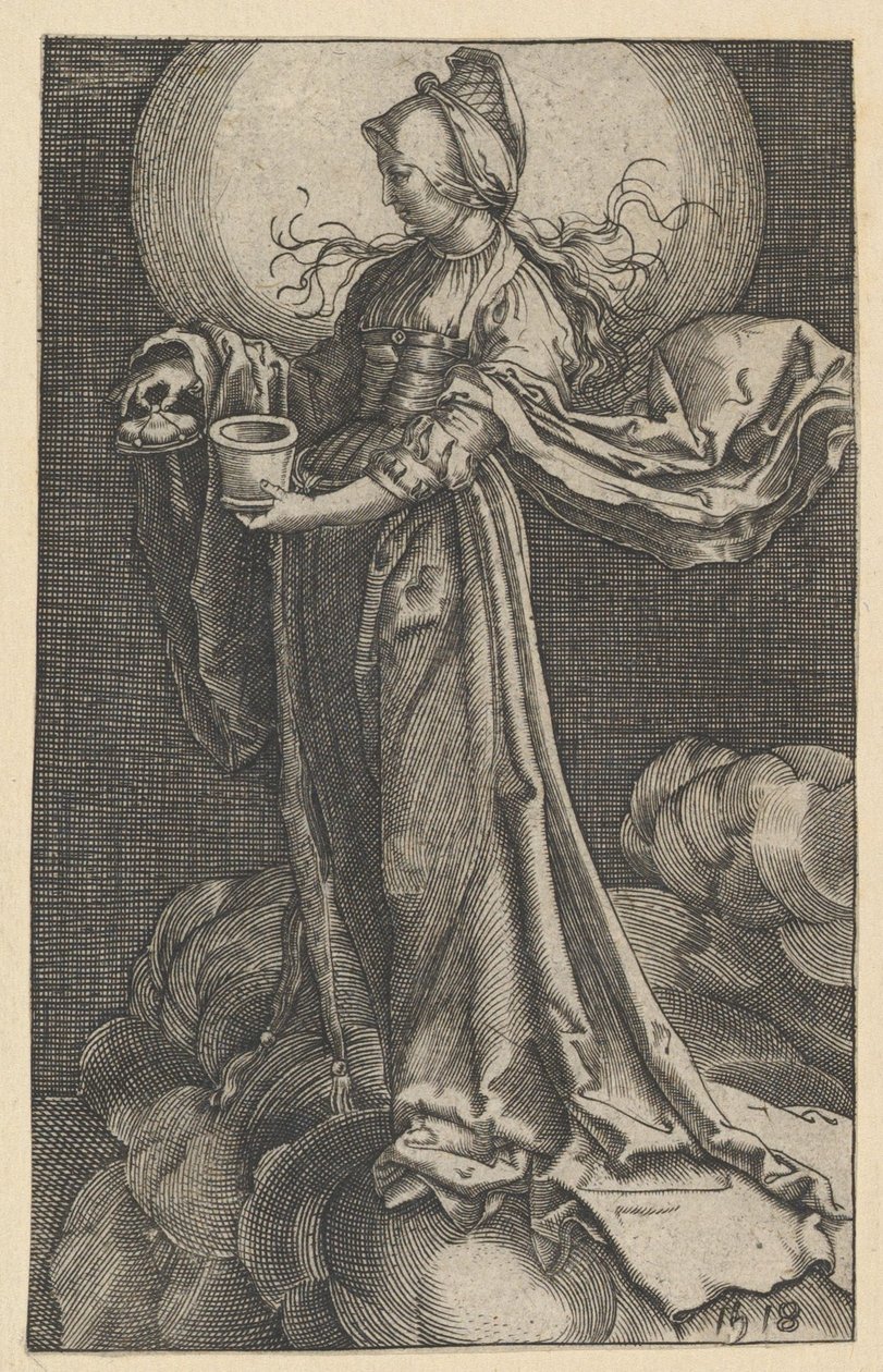 Św. Maria Magdalena na chmurach kopia, 1518 . autorstwa Unbekannt