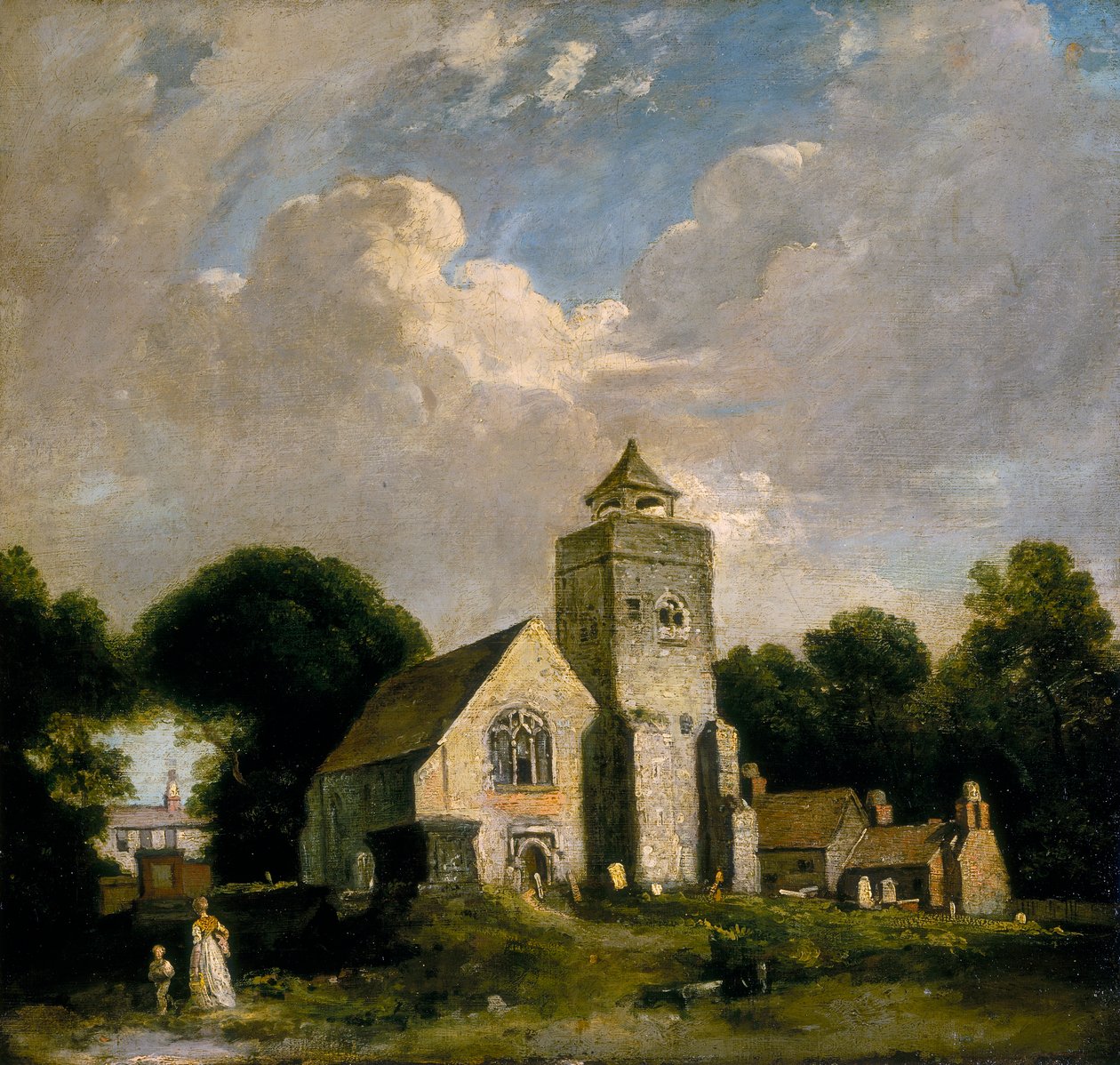 „Kościół Mariacki, Willesden”, c1820 autorstwa Unbekannt