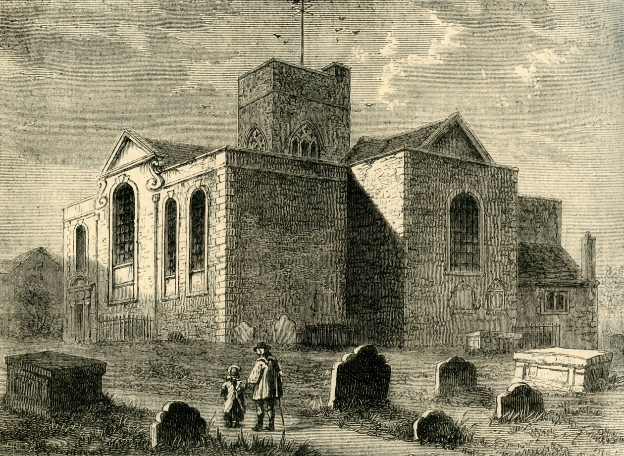 Kościół św. Mikołaja, Deptford, ok. 1878 r. autorstwa Unbekannt