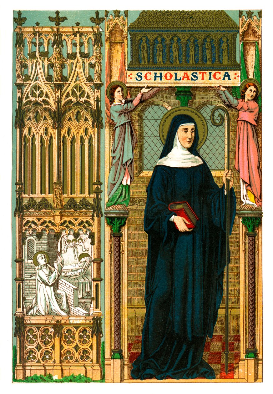 Św. Scholastyka, 1886 r. autorstwa Unbekannt