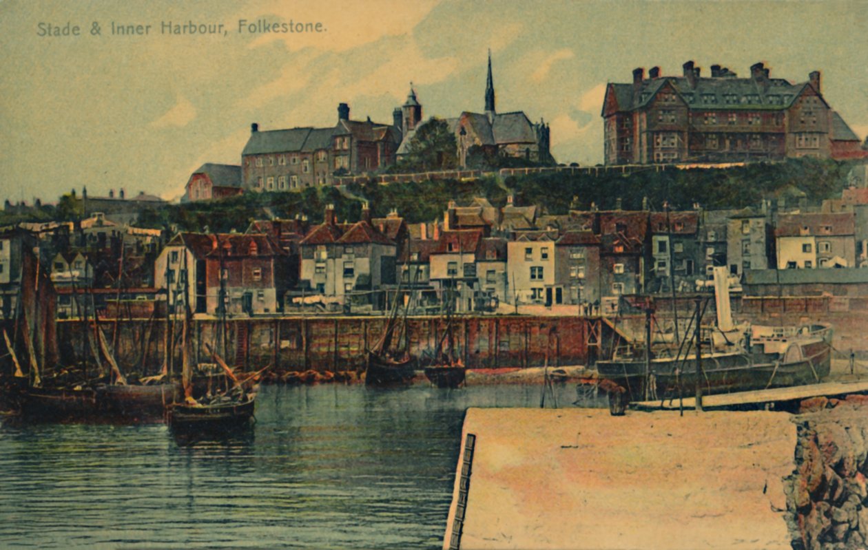 Stade & Inner Harbour, Folkestone, koniec XIX-początek XX wieku autorstwa Unbekannt
