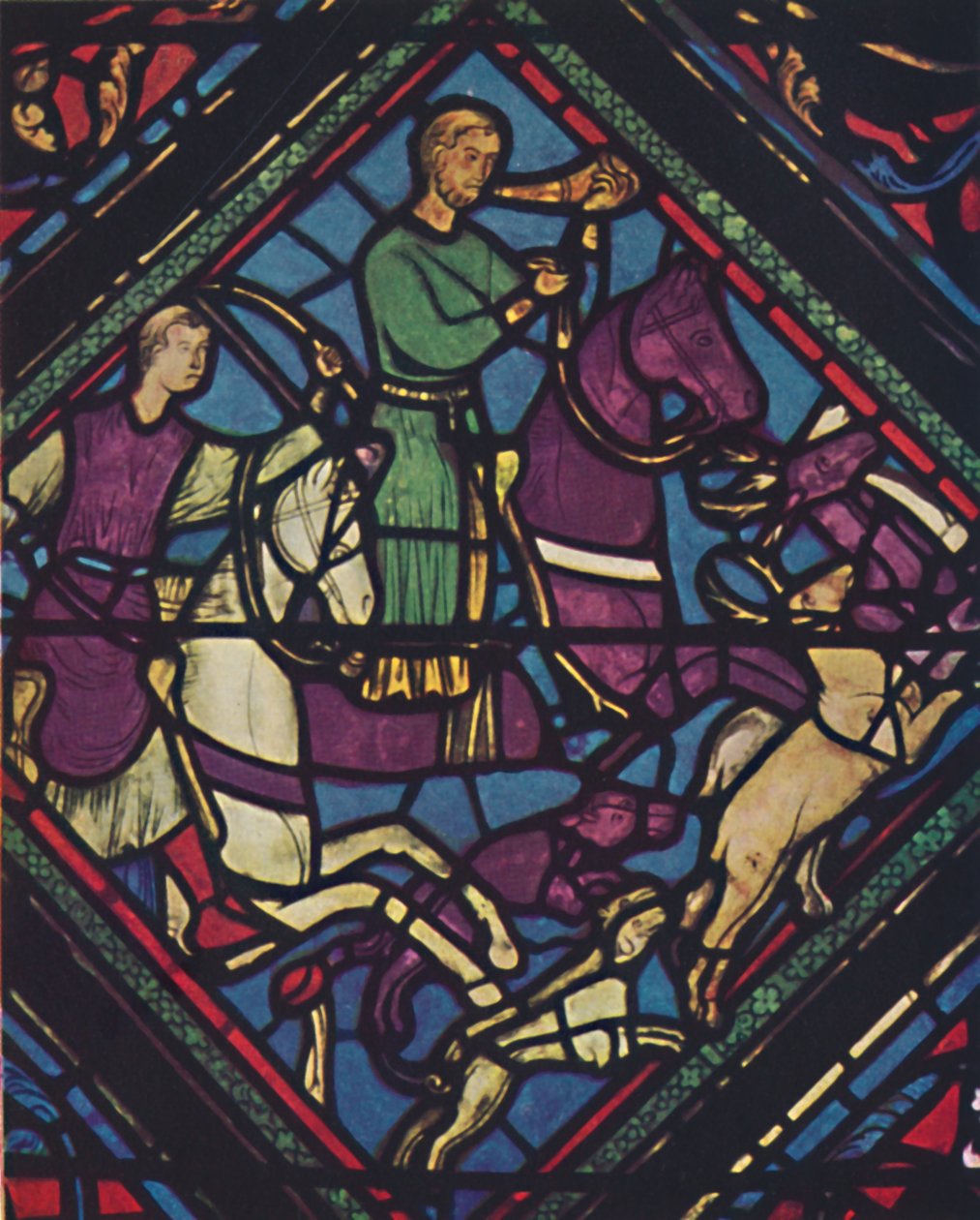 Witraże - Katedra w Chartres, XIII w., ok. 1950 r. autorstwa Unbekannt