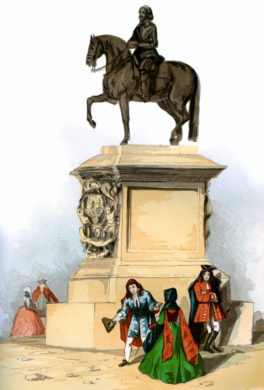 Posąg Karola I, Charing Cross, Londyn, ok. 1850 r. autorstwa Unbekannt