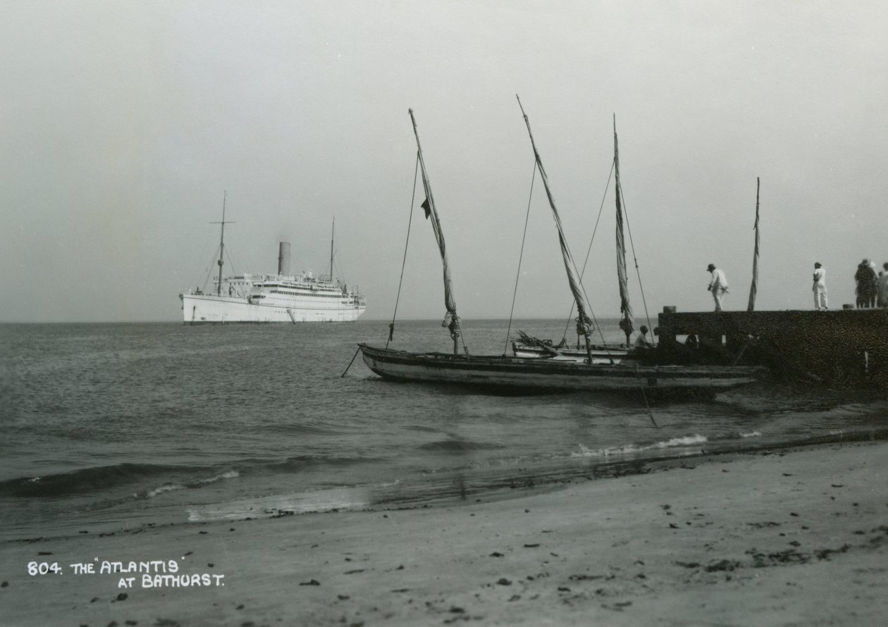 Parowiec Atlantis przy Bathurst, Gambia, XX wiek autorstwa Unbekannt