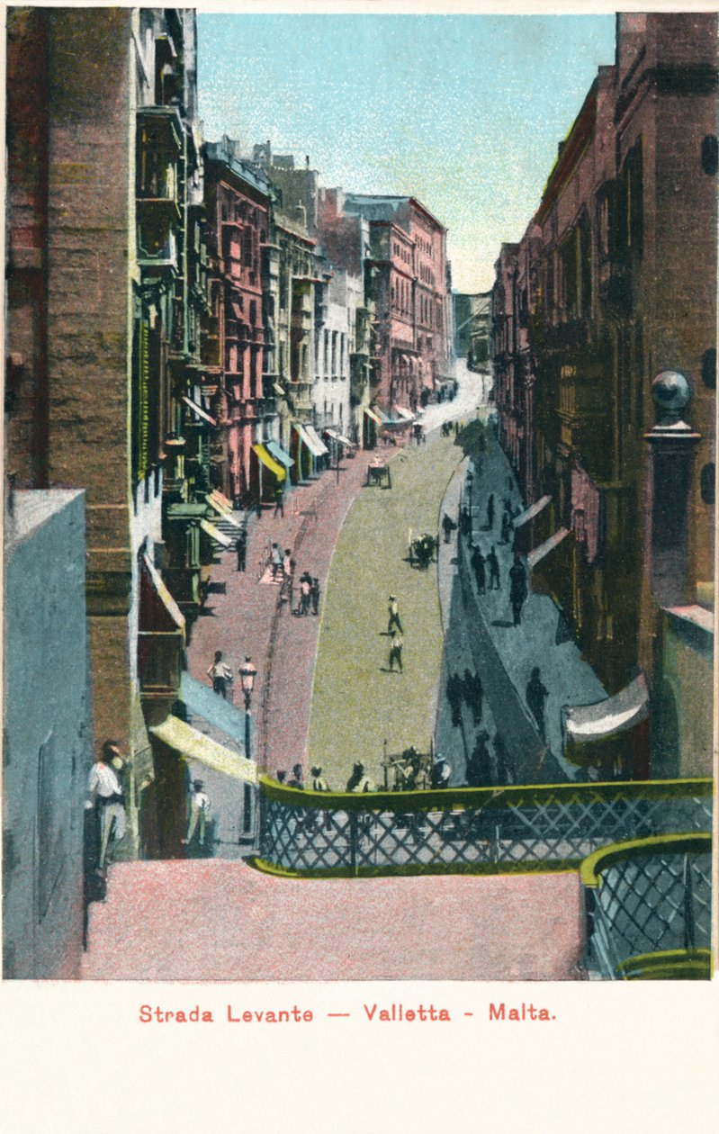Strada Levante - Valletta - Malta, c1900 autorstwa Unbekannt