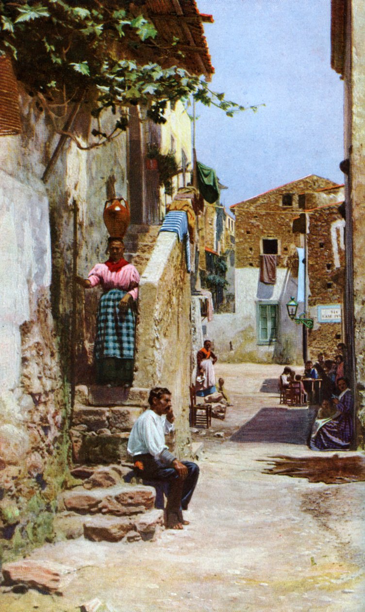 Scena uliczna, Taormina, Sycylia, Włochy, c1923 autorstwa Unbekannt