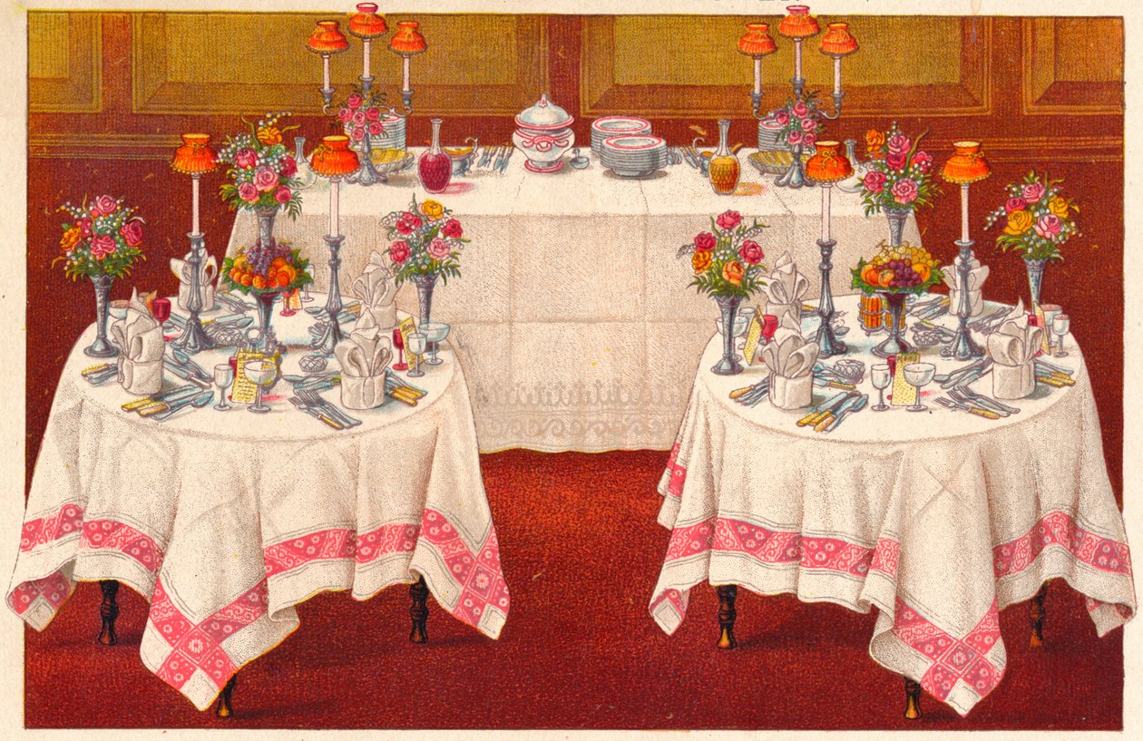 Stoły kolacyjne z bufetem, c1907. autorstwa Unbekannt