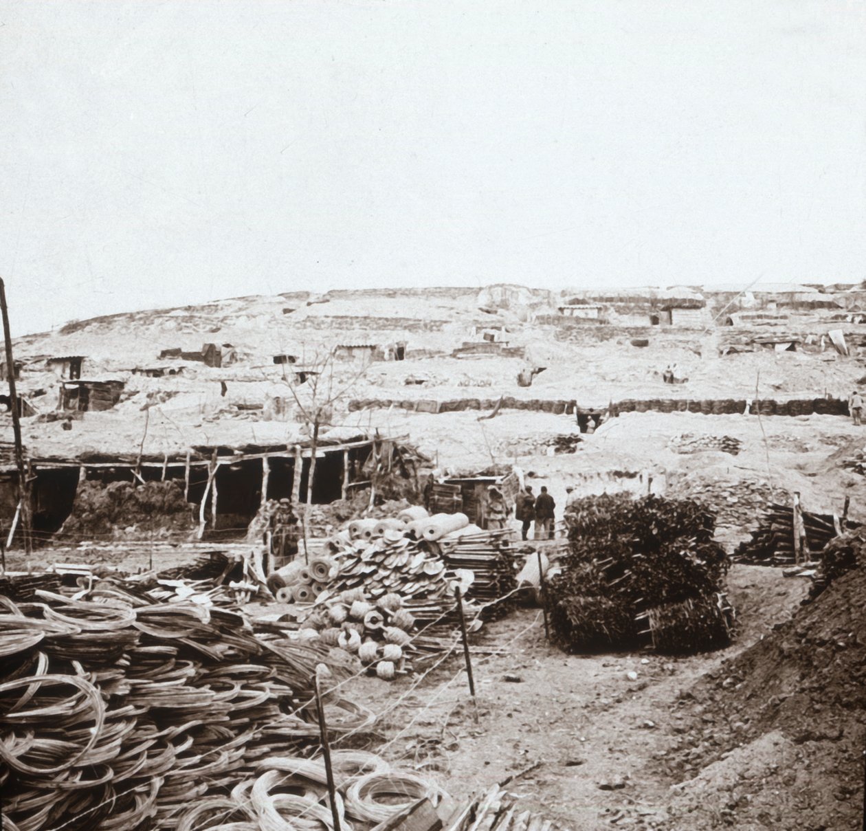 Magazyn zaopatrzenia, Massiges, północna Francja, c1914-c1918. autorstwa Unbekannt