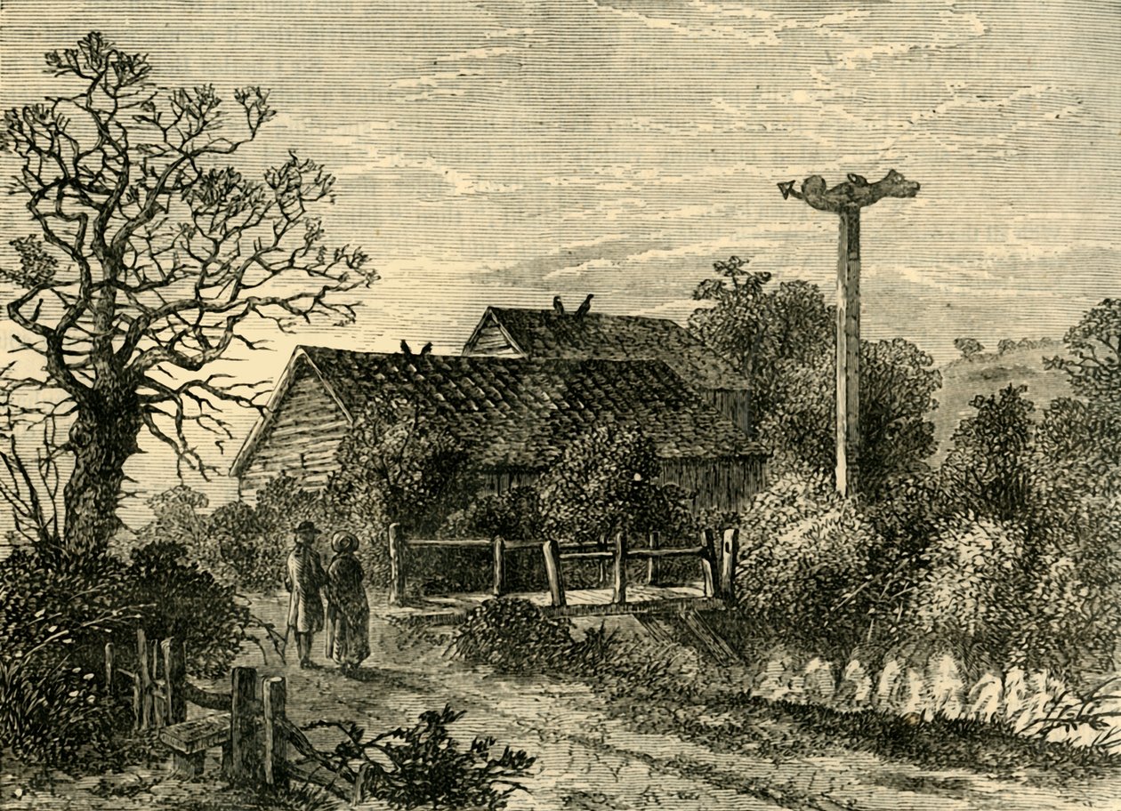 Sydenham Wells w 1750, c1878. autorstwa Unbekannt