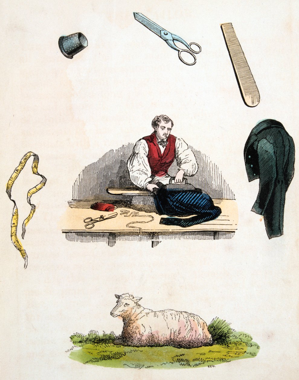 Krawiec, c1845 autorstwa Unbekannt