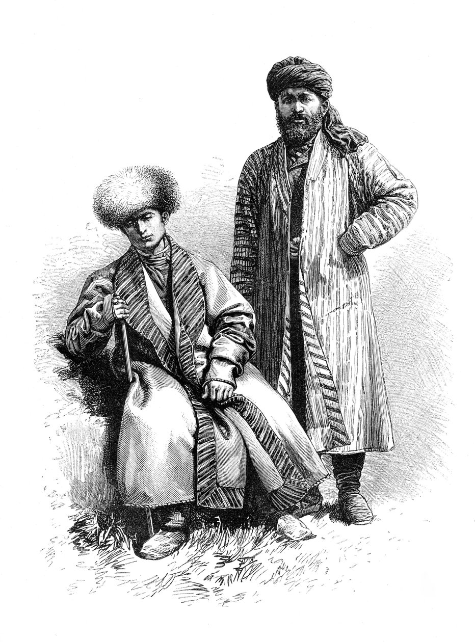 Tadżykowie z Buchary, Uzbekistan, 1895 autorstwa Unbekannt
