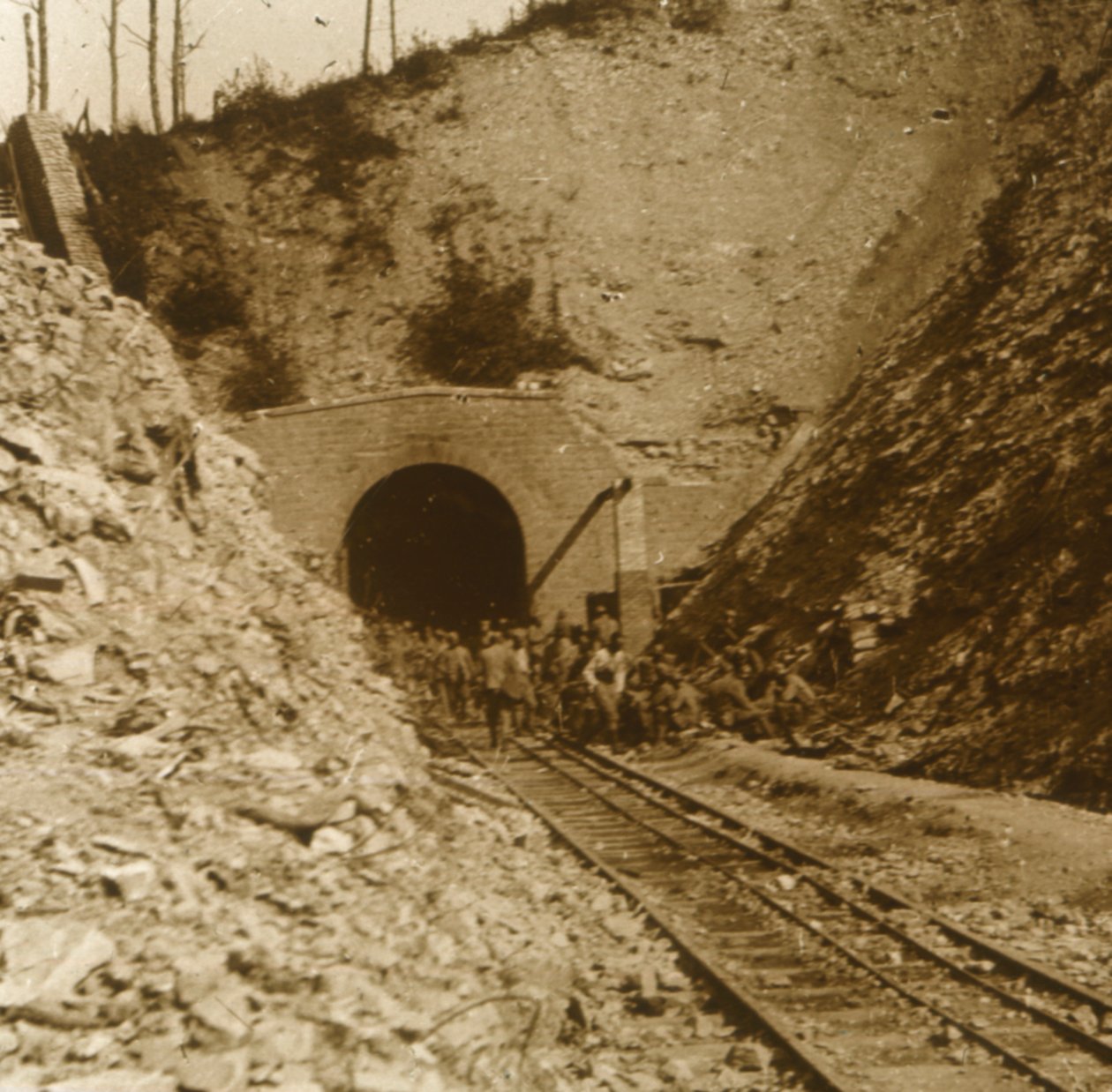 Tunel Tavannes, Verdun, północna Francja, c1914-c1918 autorstwa Unbekannt