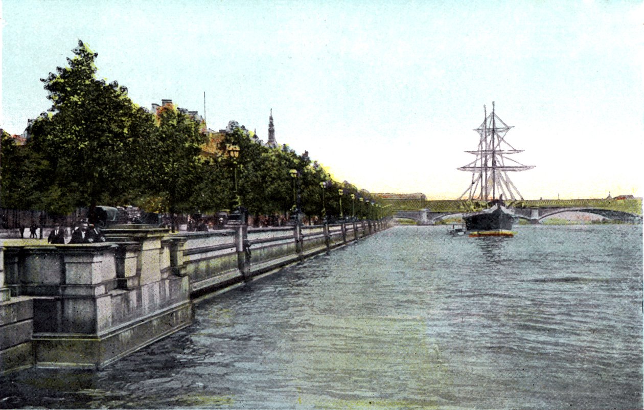 Thames Embankment, Londyn, XX wiek autorstwa Unbekannt