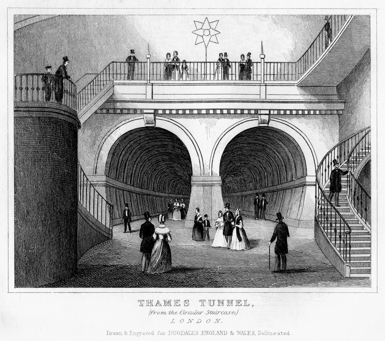 Tunel Tamizy, Londyn, XIX w. autorstwa Unbekannt