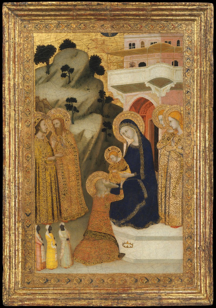 Adoracja Trzech Króli, ca. 1340-43. autorstwa Unbekannt