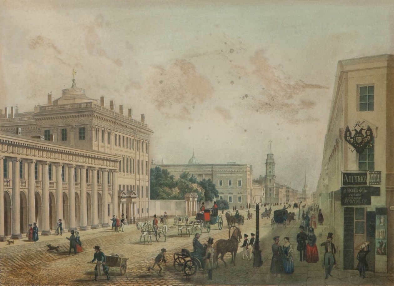 Pałac Aniczkowa w Sankt Petersburgu, koniec lat 40. XIX wieku. autorstwa Unbekannt