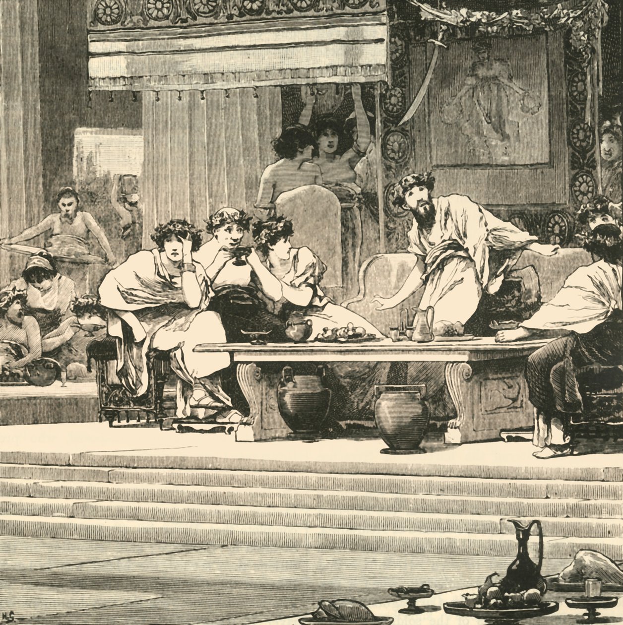 Bankiet Damoklesa, 1890. autorstwa Unbekannt