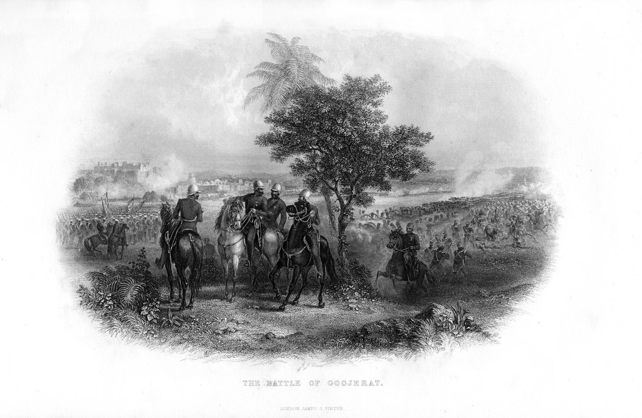 Bitwa pod Goojerat, 1849, XIX wiek autorstwa Unbekannt