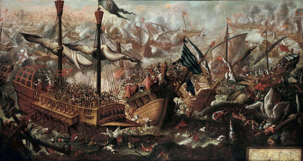 Bitwa pod Lepanto, XVII wiek autorstwa Unbekannt