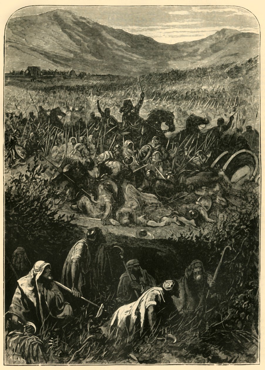 Bitwa pod Michmash, 1890. autorstwa Unbekannt