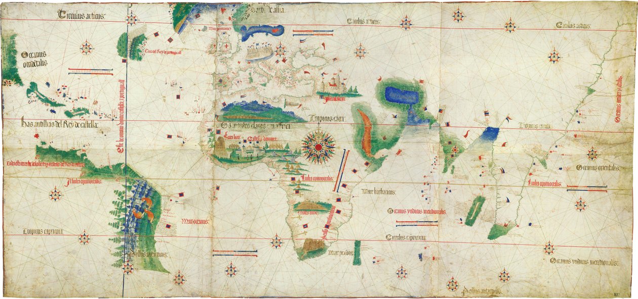 Planisfera Cantino, 1502 autorstwa Unbekannt
