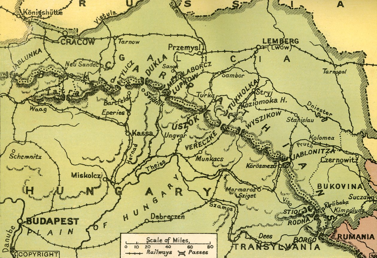 Przełęcze Karpackie, 1919. autorstwa Unbekannt