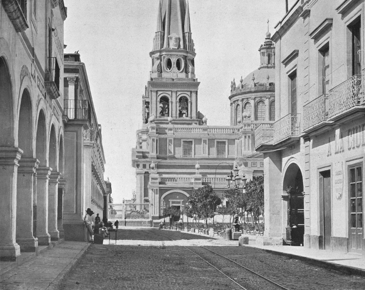 Katedra w Guadalajara, Meksyk, ok. 1900. autorstwa Unbekannt