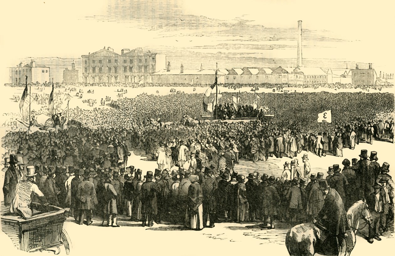 Spotkanie czartystów w Kennington Common, 1848, c1878. autorstwa Unbekannt