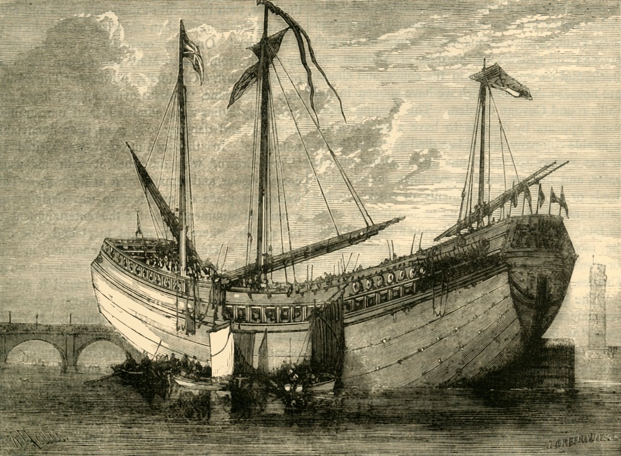 Chińska dżonka, 1881. autorstwa Unbekannt