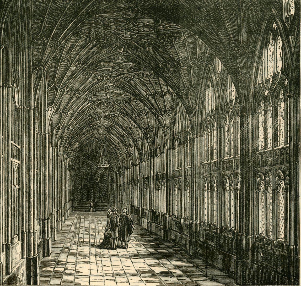 Cloisters of Gloucester Cathedral, 1898. autorstwa Unbekannt