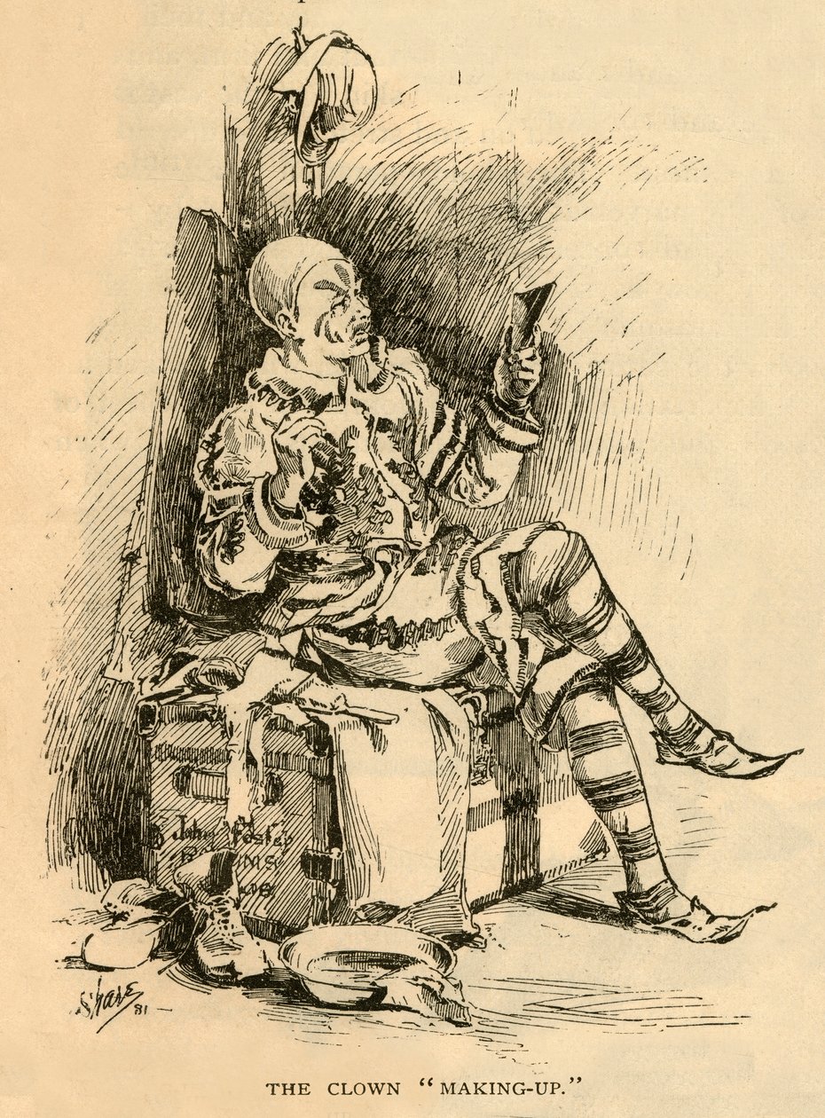 Wymyślanie klauna, 1882. autorstwa Unbekannt
