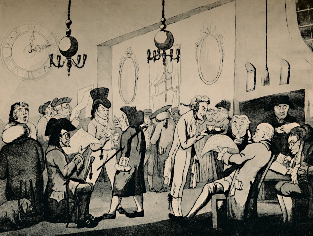 Kawiarnia w Lloyds, 1798, 1928 autorstwa Unbekannt