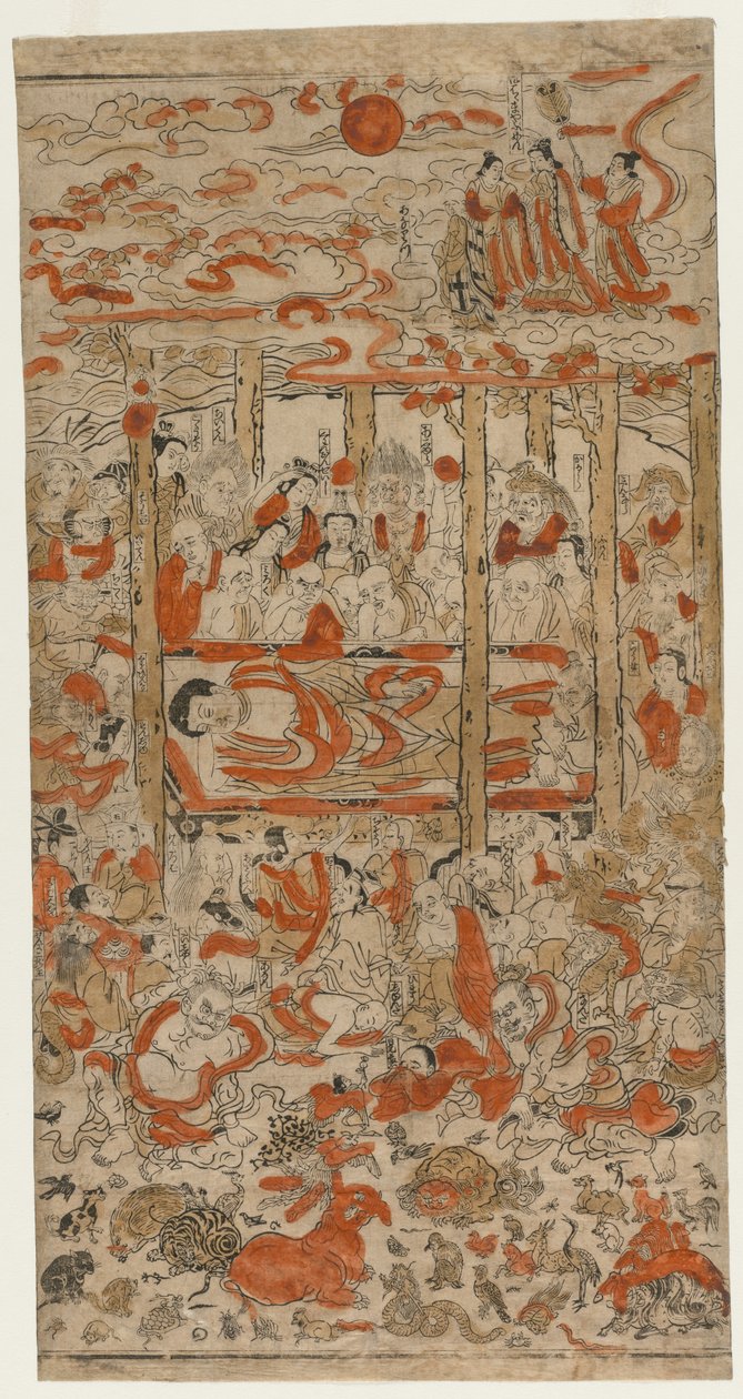 Śmierć Buddy, c. 1710s. autorstwa Unbekannt