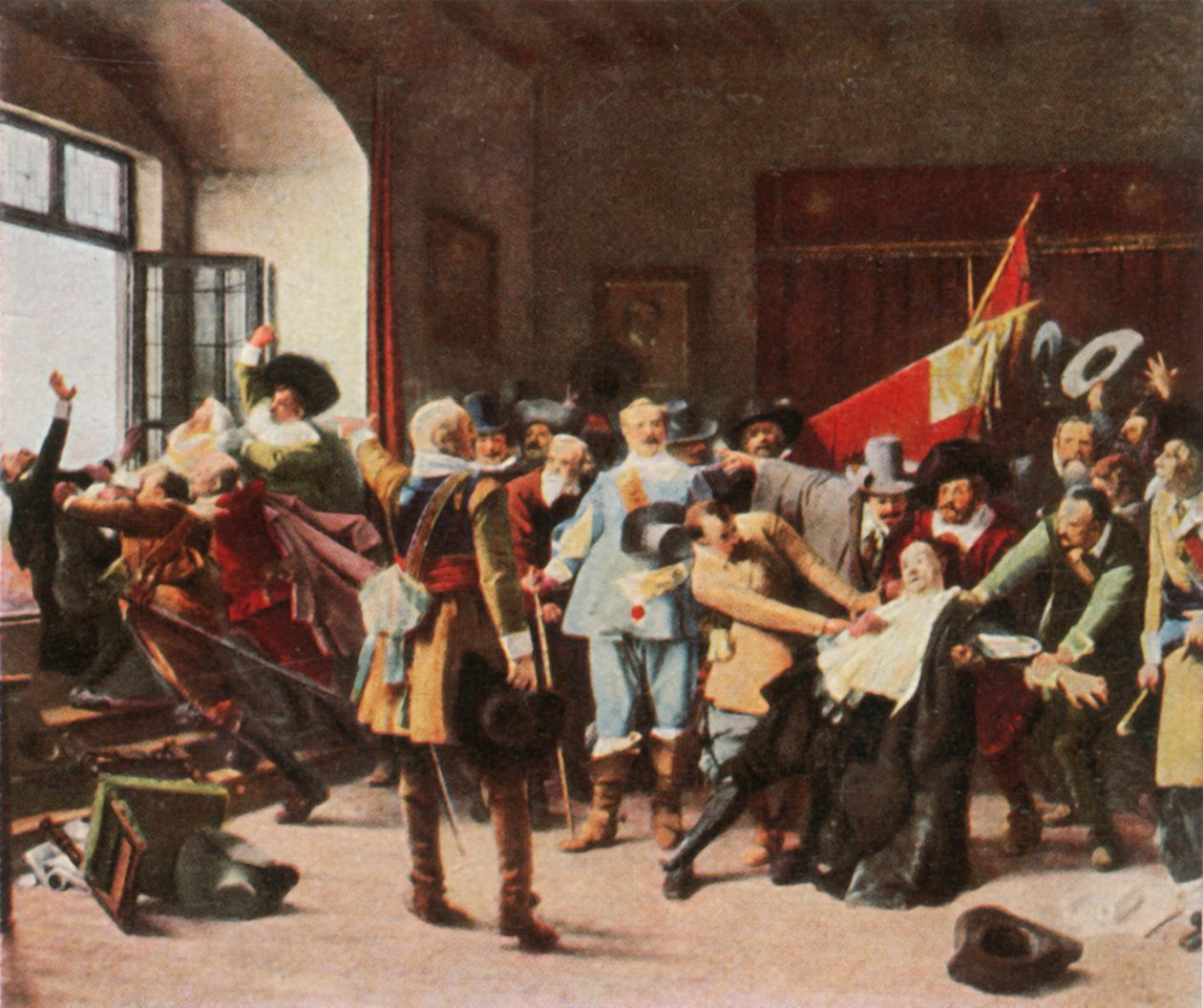 Defenestracja Pragi, 23 maja 1618, 1936. autorstwa Unbekannt