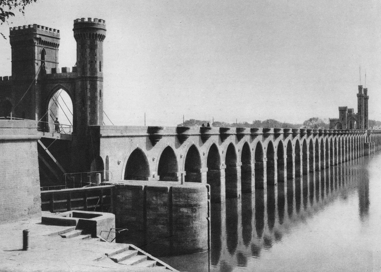 Zapora Delta, Kair, Egipt, ok. 1920 r. autorstwa Unbekannt