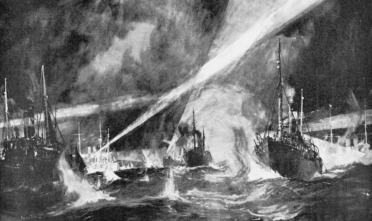 Incydent w Dogger Bank, wojna rosyjsko-japońska, 1904-5 autorstwa Unbekannt